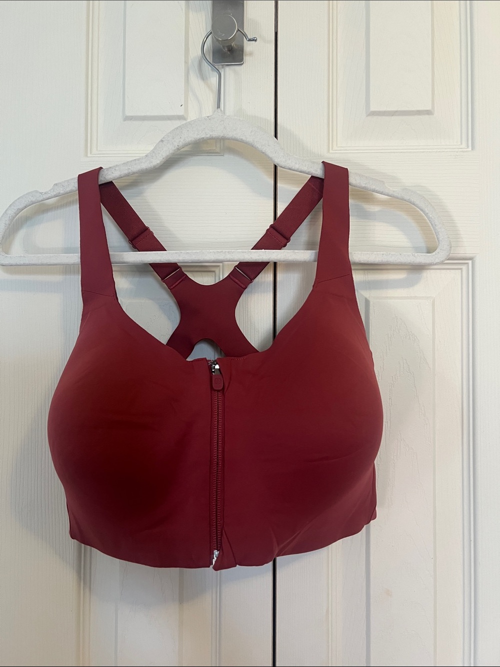 lululemon athletica Front-Zip Racerback Sports Bra - Wine